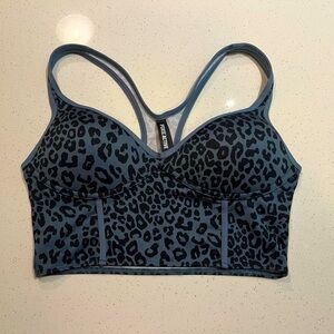 VS PINK Active Ultimate Push Up Padded Corset Sports Bra Top Animal Print Medium